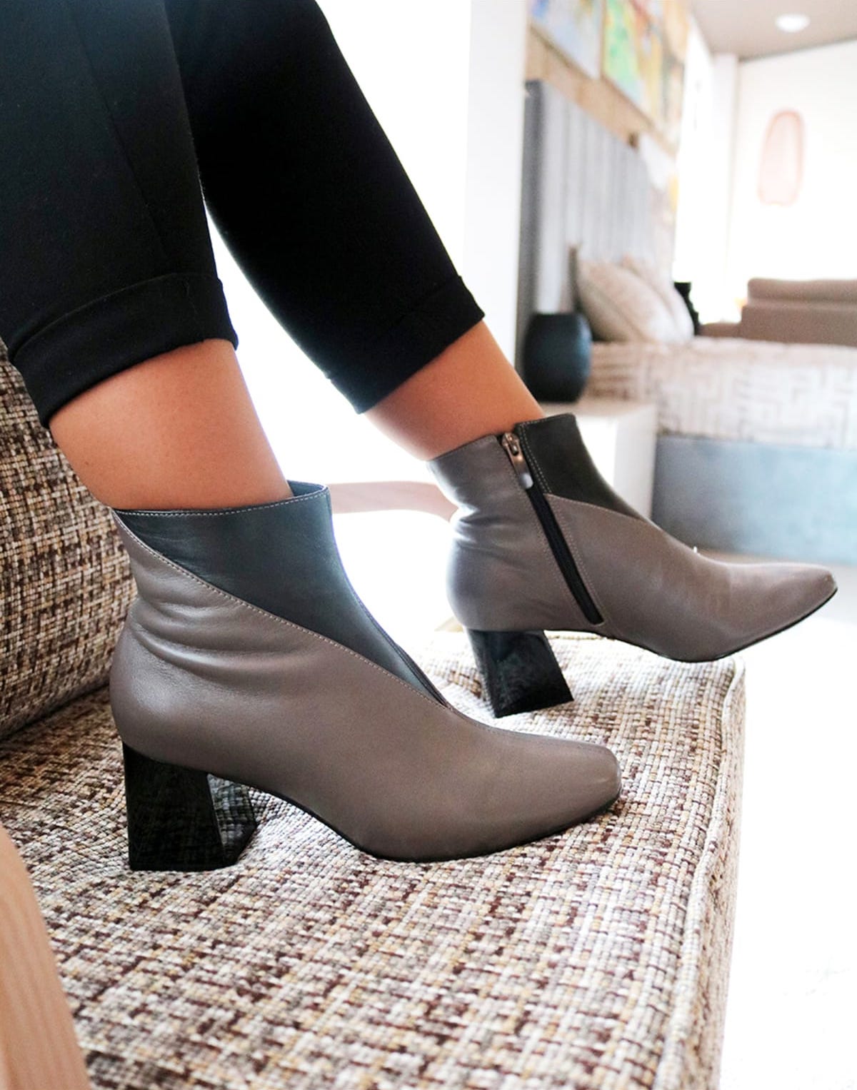 PARODI SHOES Botins com Fecho 77/1026 Cinza