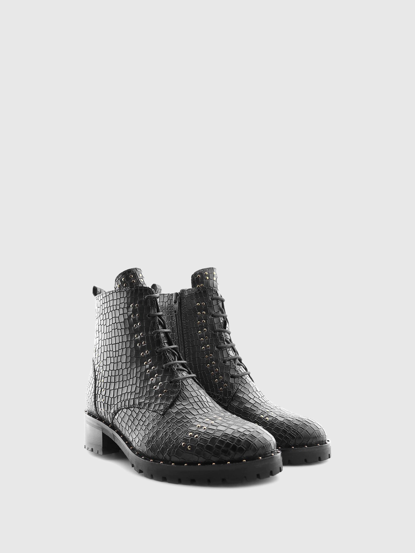 PARODI SHOES Botins com Atacadores em Preto