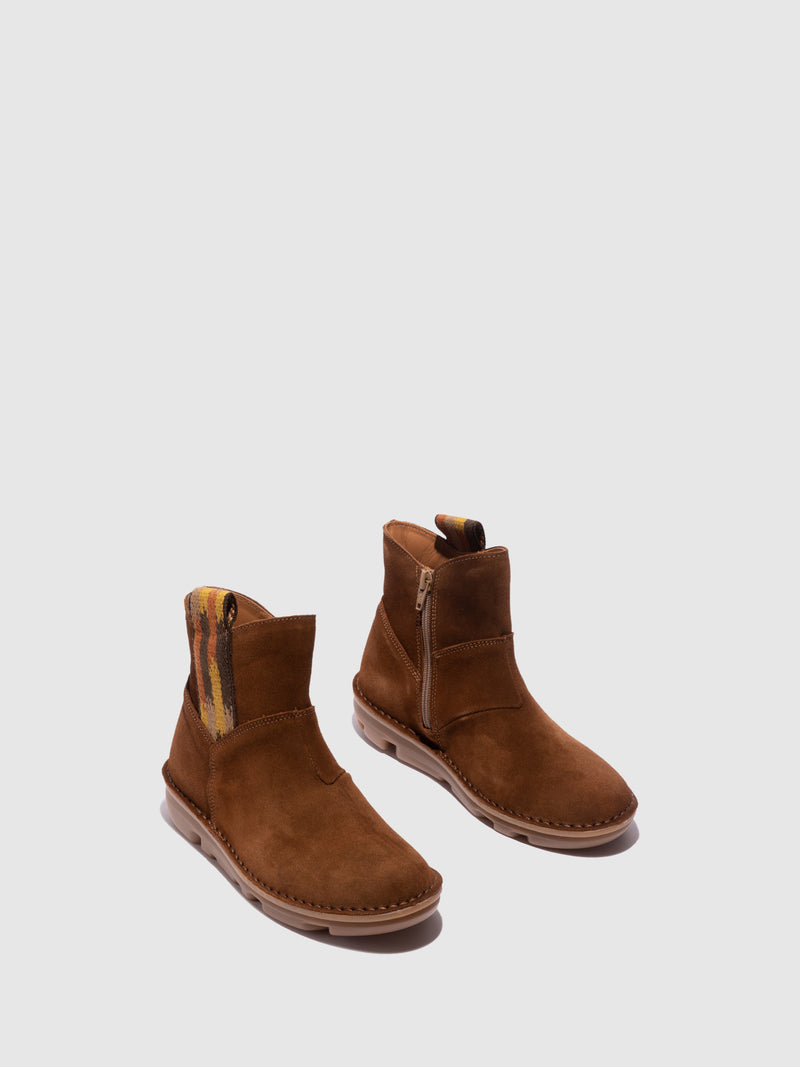 On Foot Brown Chelsea Ankle Boots