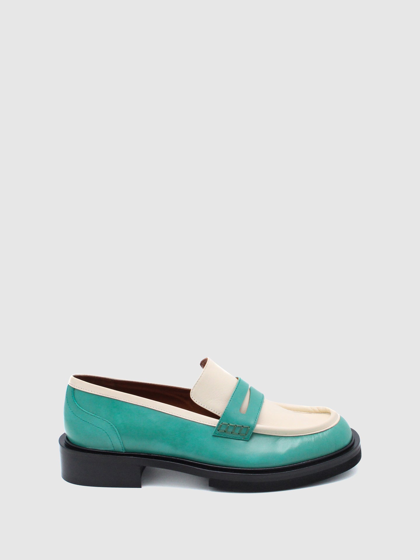 JJ Heitor Loafers Oxford em Verde Branco