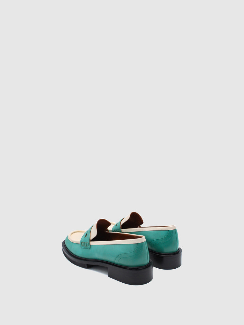 JJ Heitor Loafers Oxford em Verde Branco