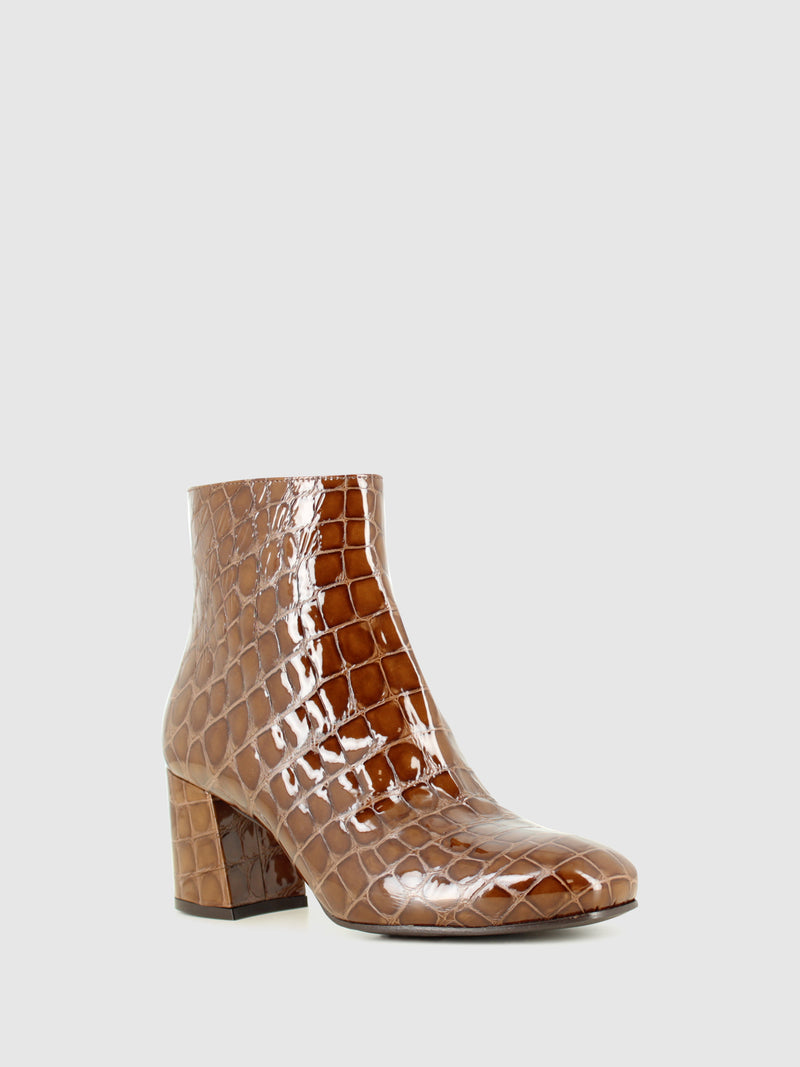 Le Silla Brown Zip Up Ankle Boots