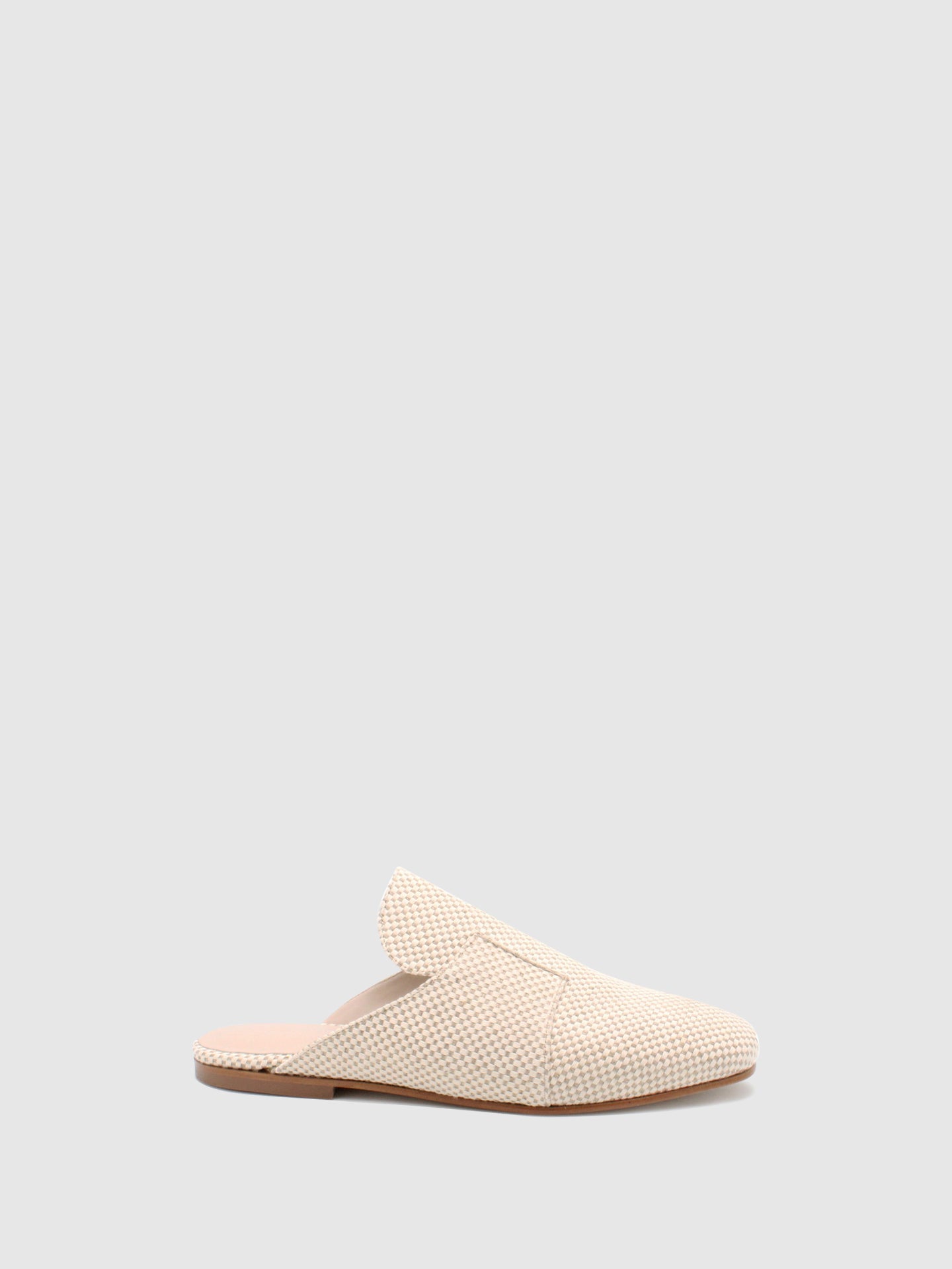JJ Heitor Mules de Ponta Redonda Bambu Beige