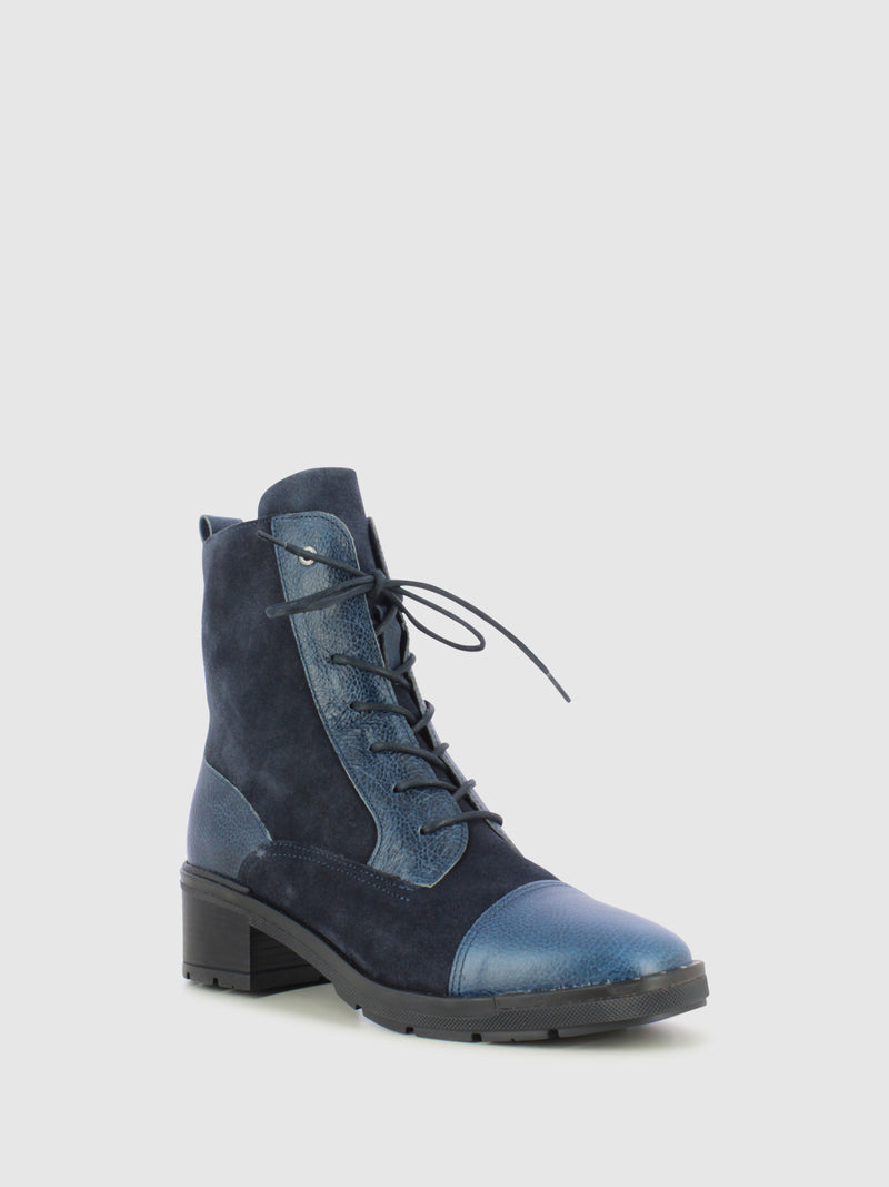 Foreva Blue Lace-up Boots