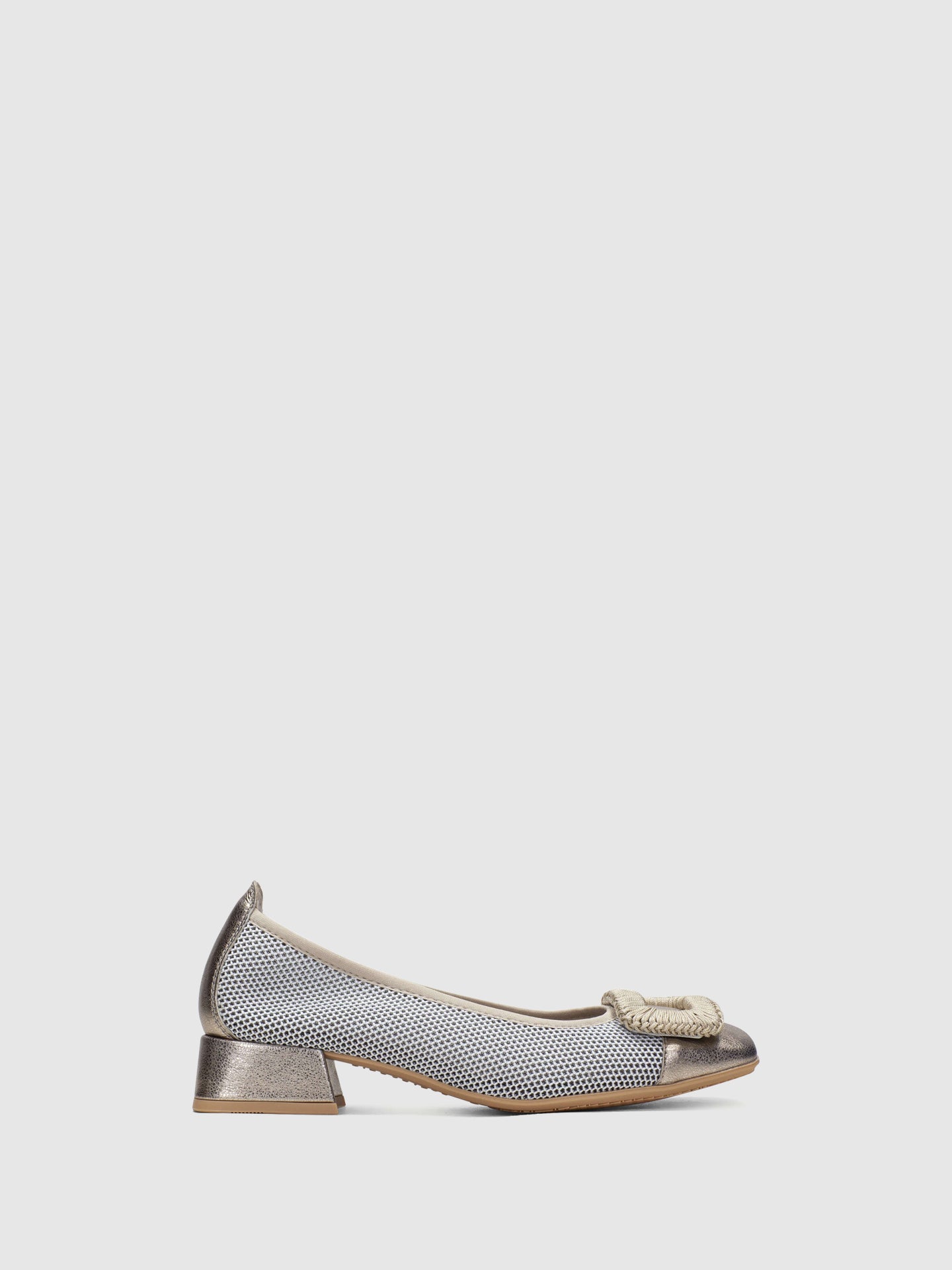 Hispanitas Sapatos com Apliques em Champanhe