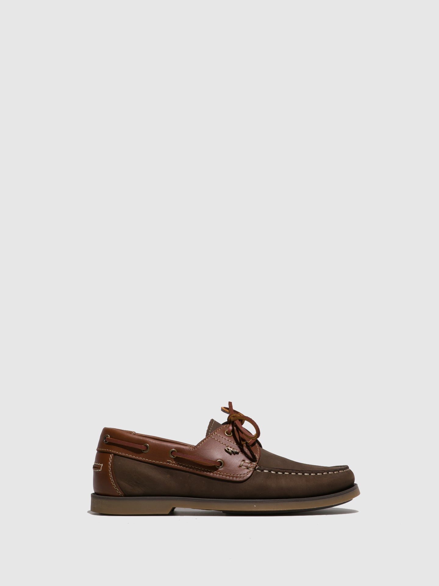 Lagarto Sapatos com Atacadores em Castanho