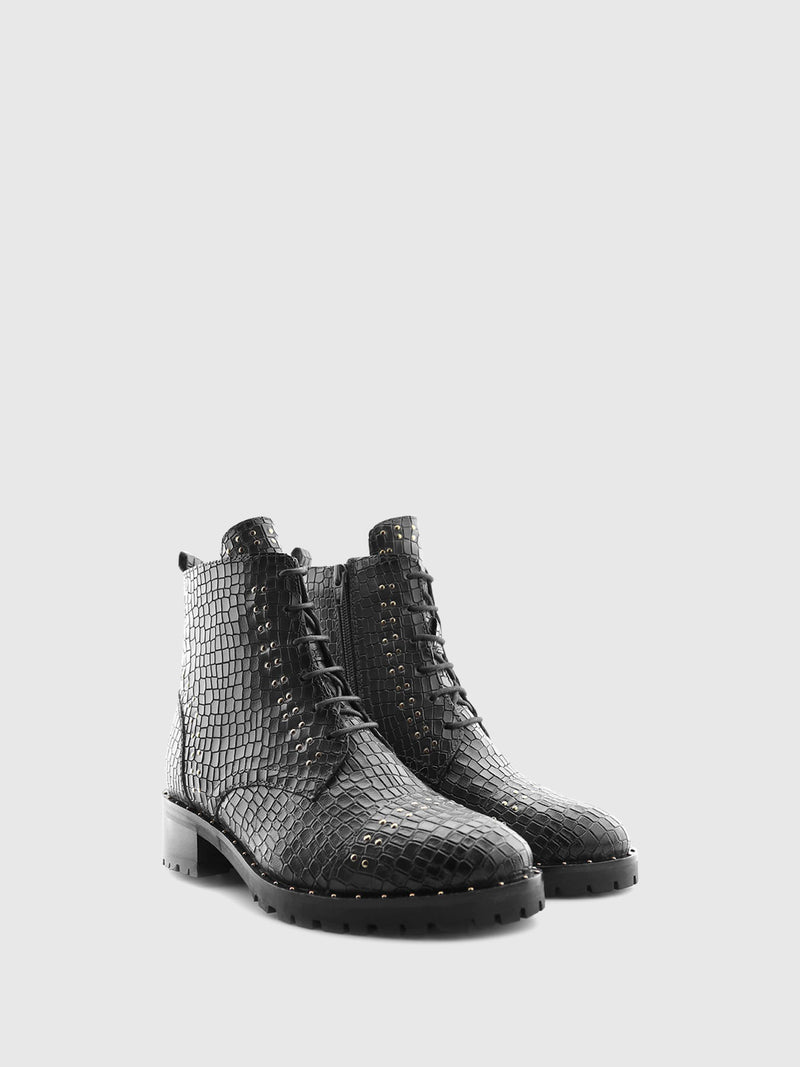 PARODI SHOES Botins com Atacadores em Preto