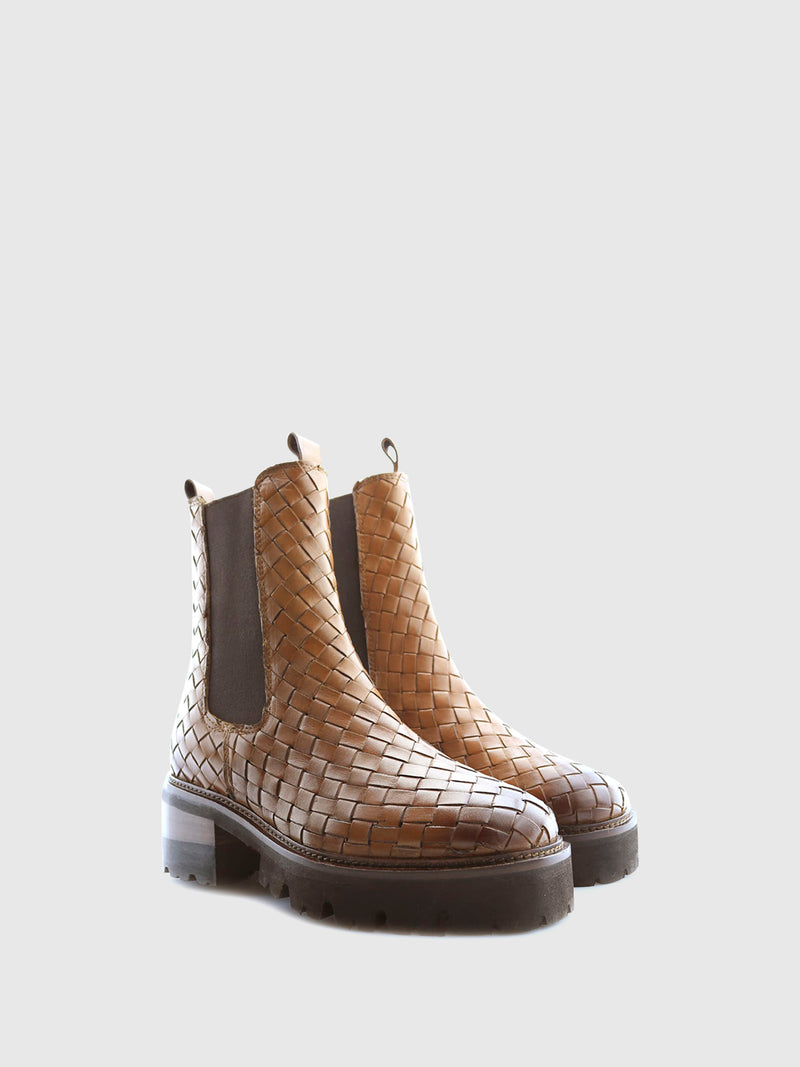 PARODI SHOES Botins Chelsea em Castanho