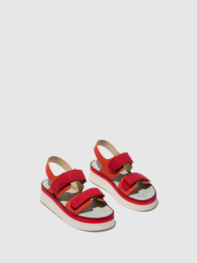Fly London Sling-Back Sandals CORI377FLY DEVIL RED/LIPSTICK RED
