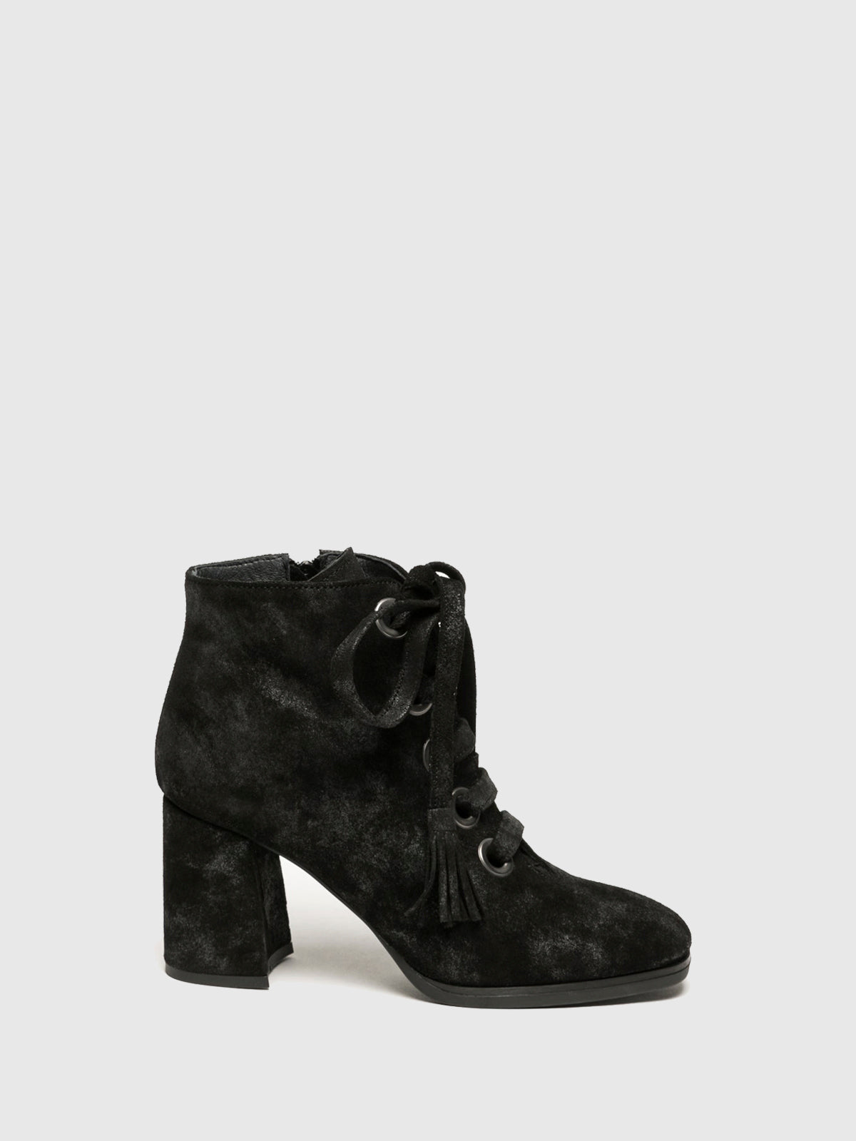 Foreva Black Lace-up Ankle Boots