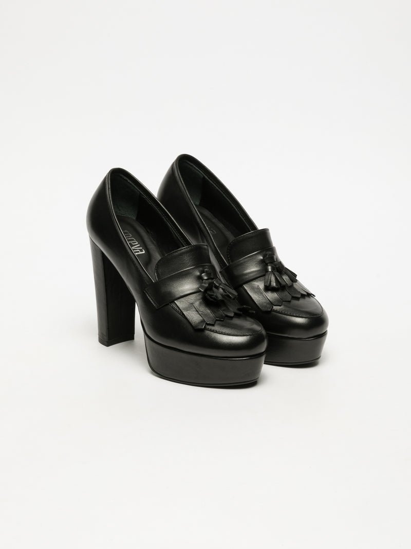 Foreva Black Chunky Heel Shoes