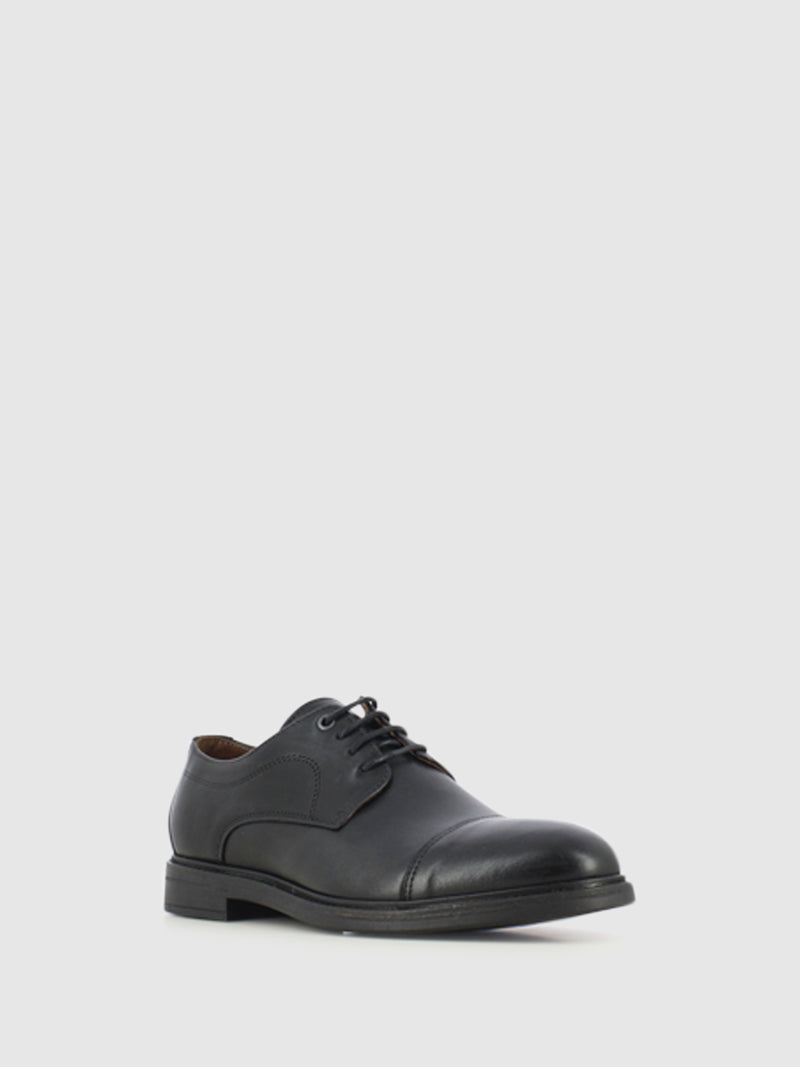 Foreva Sapatos com Atacadores em Pele Preta