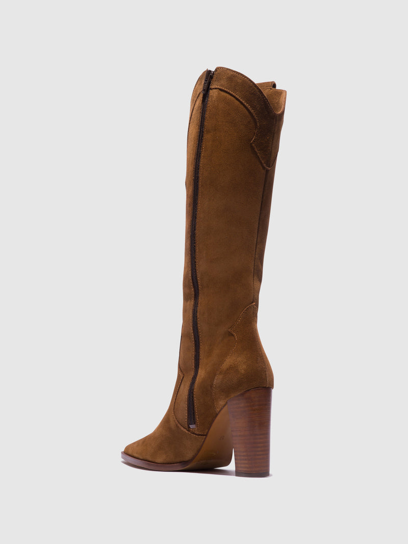 Foreva Botas com Fecho em Camel