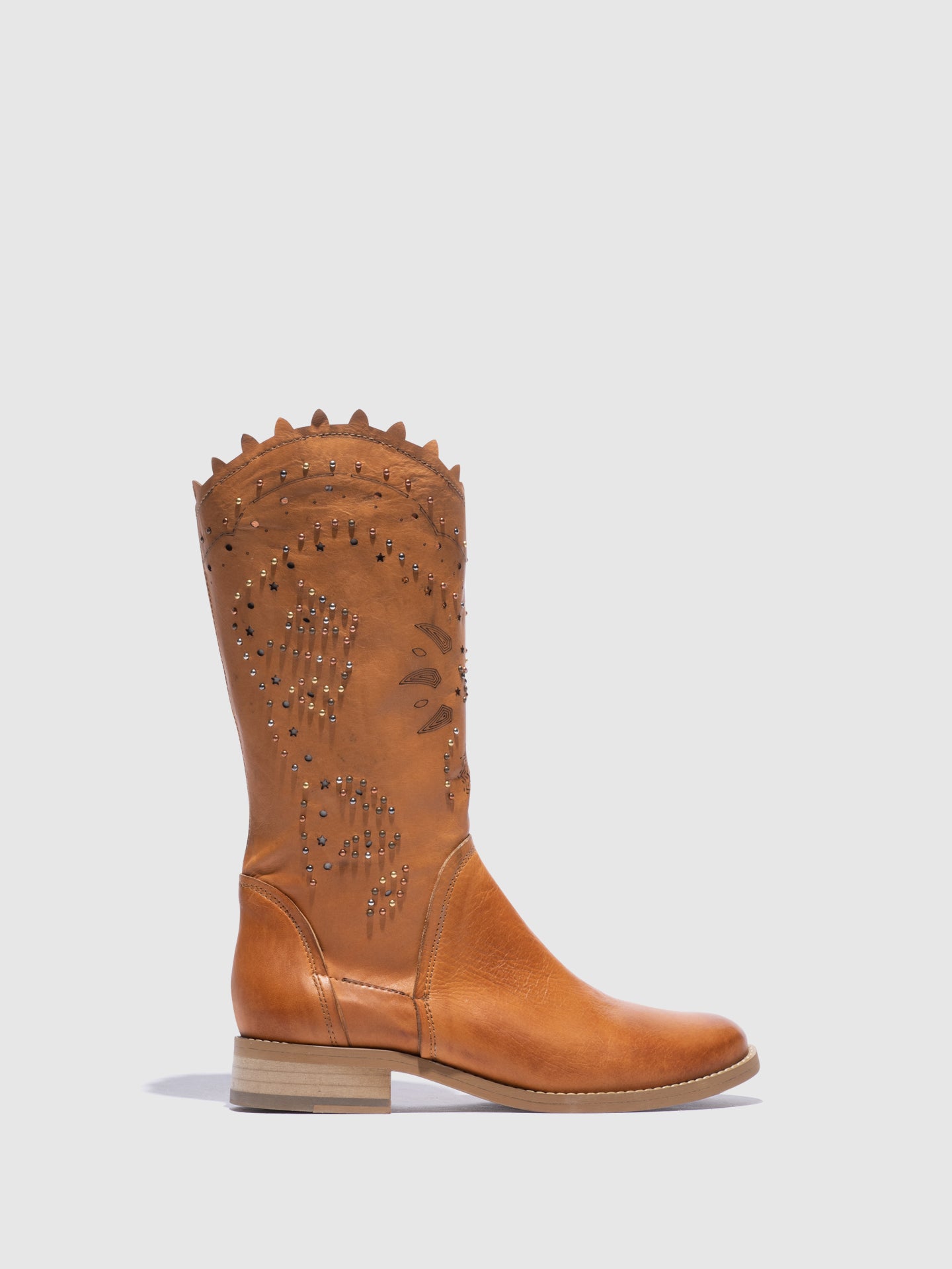 Foreva Botas com Ponta Redonda em Castanho