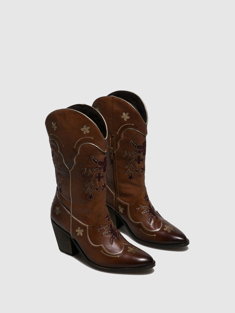 Foreva Cognac Cowboy Boots