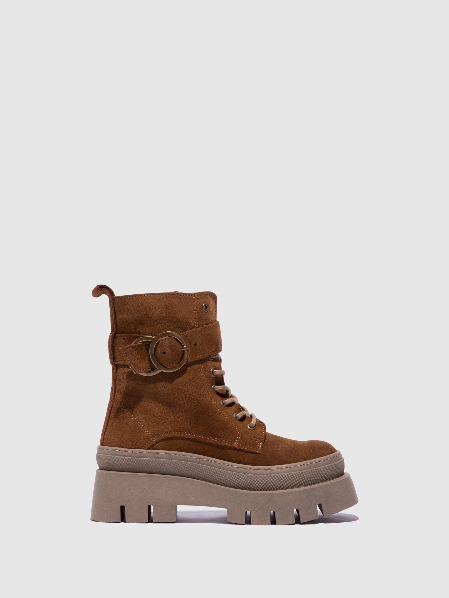 Fungi Botas com Atacadores em Camel