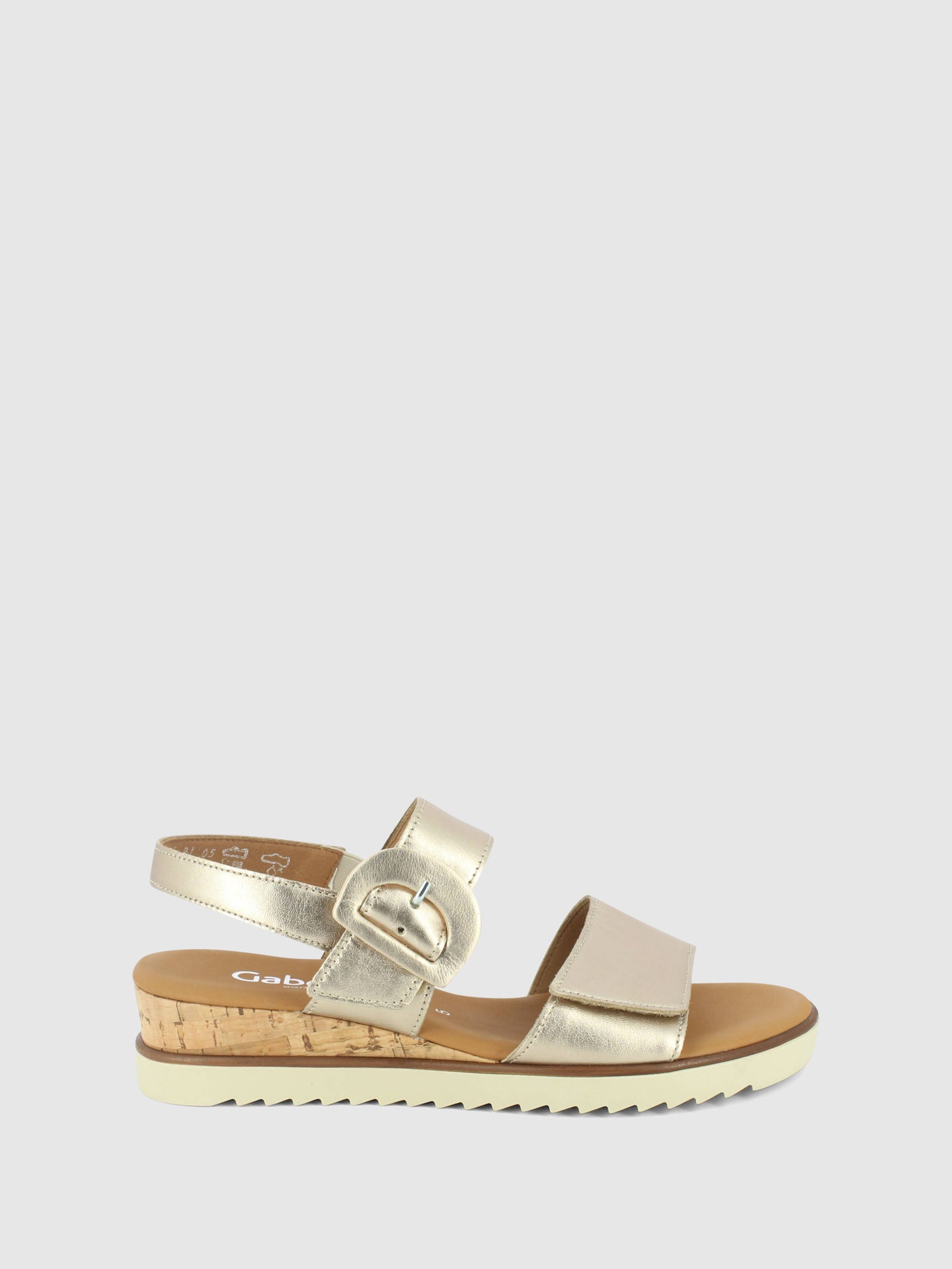 Gabor Champanhe Velcro Sandals