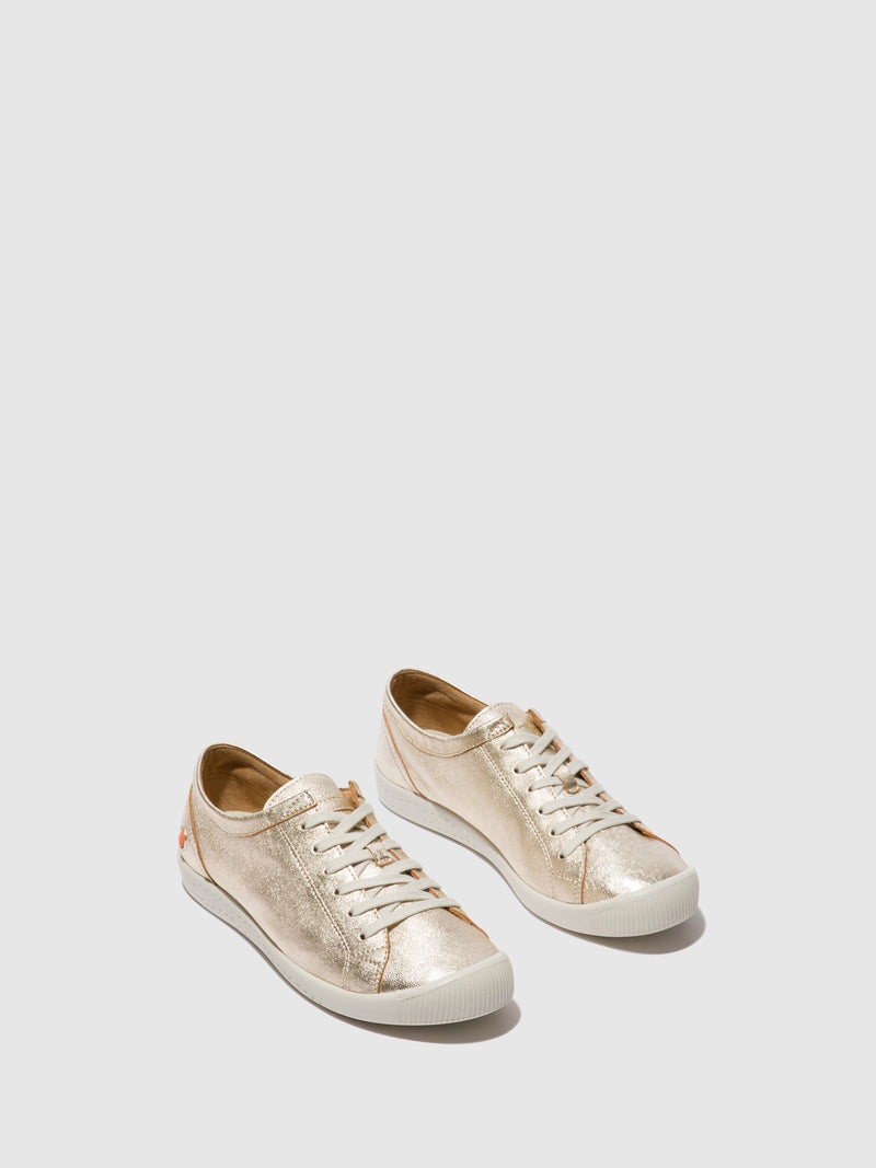 Softinos Beige Lace-up Trainers