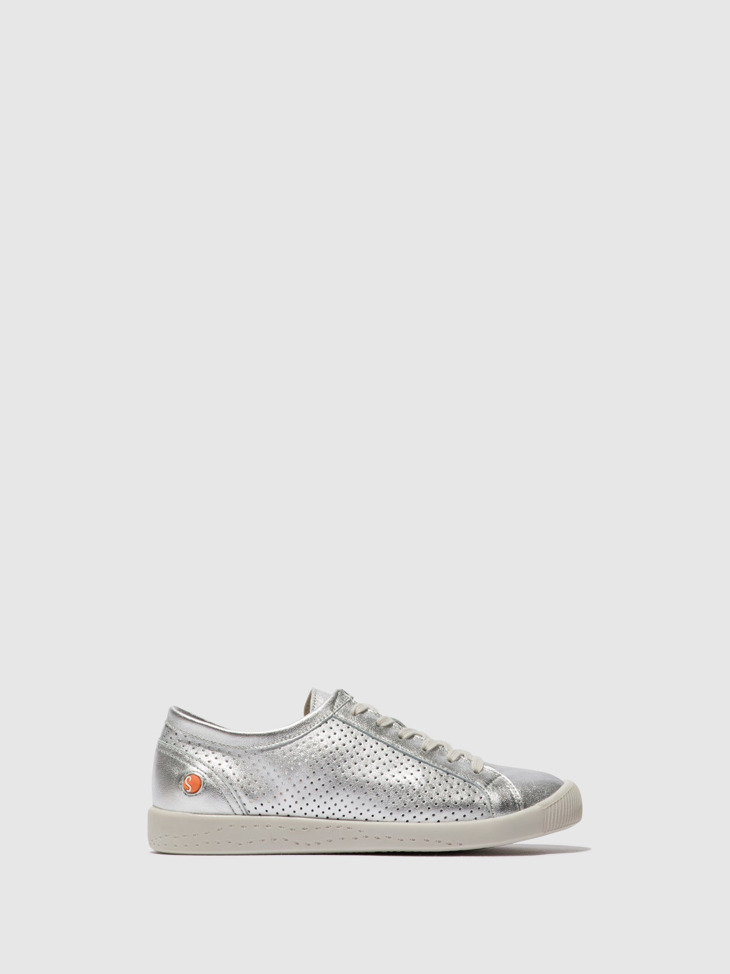 Softinos Silver Lace-up Trainers