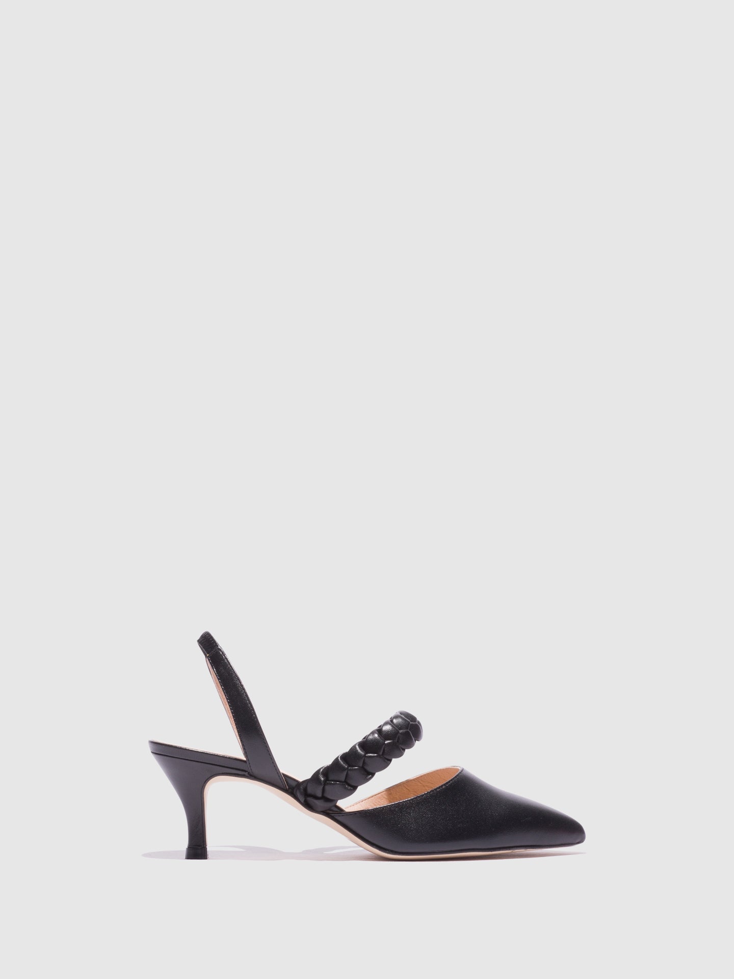 Sofia Costa Sandálias com Tira no Tornozelo em Preto