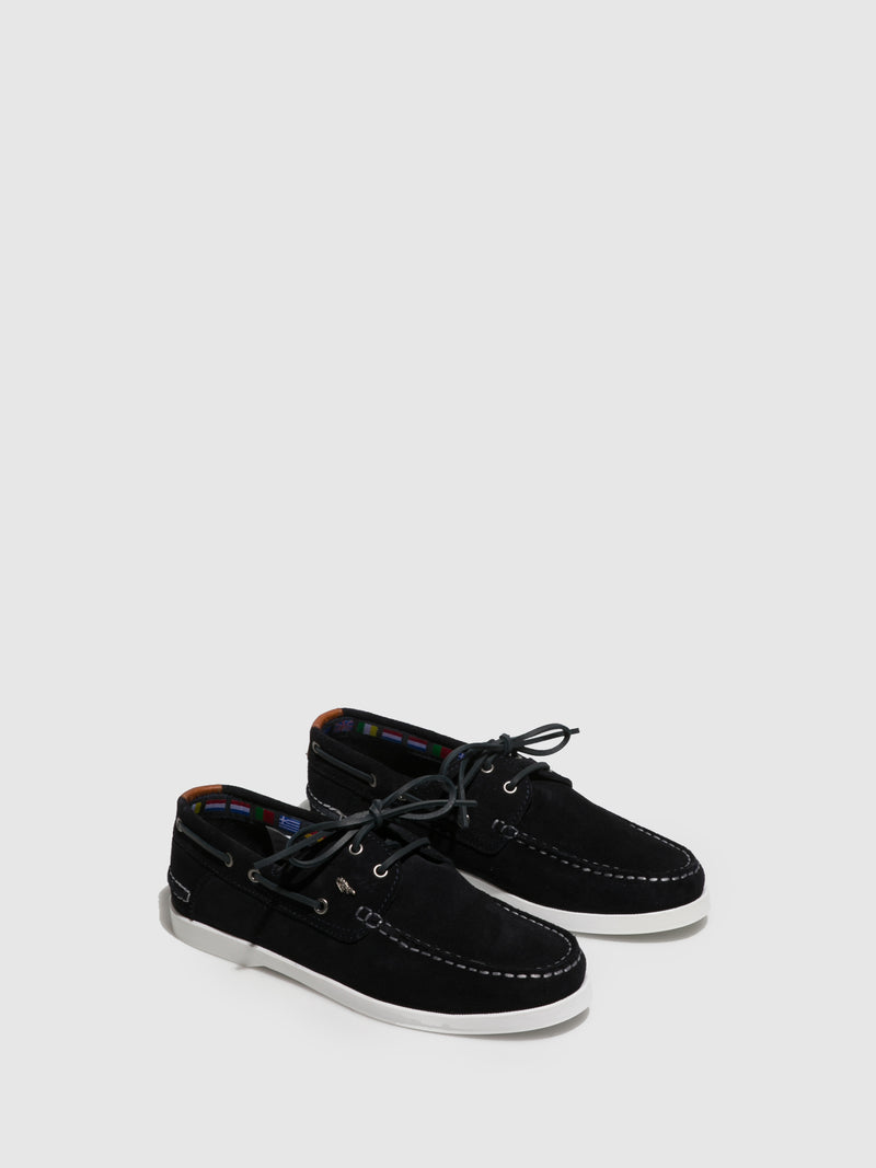 Lagarto Navy Lace-up Shoes