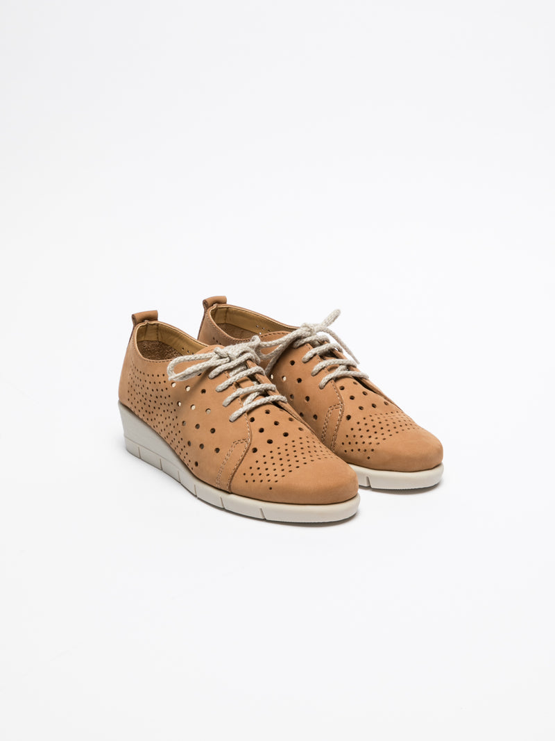 The Flexx Brown Lace Fastening Shoes