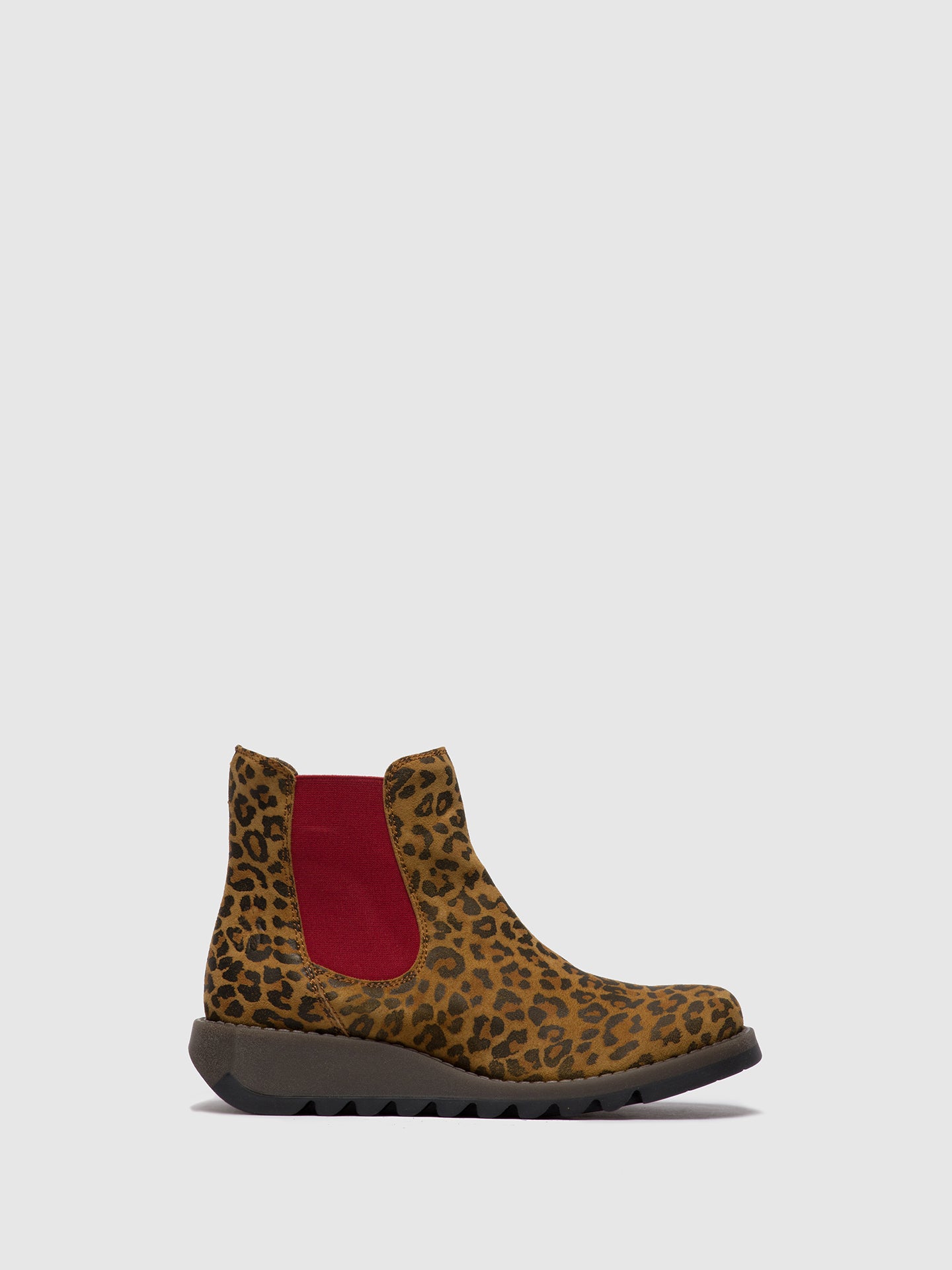 Fly London Botins Chelsea SALV CHEETAH TAN (RED ELASTIC)