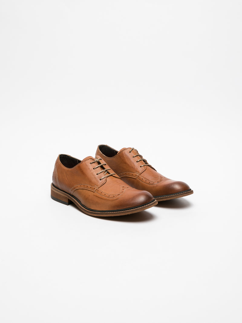 Fly London Sapatos Derby em Castanho Chocolate
