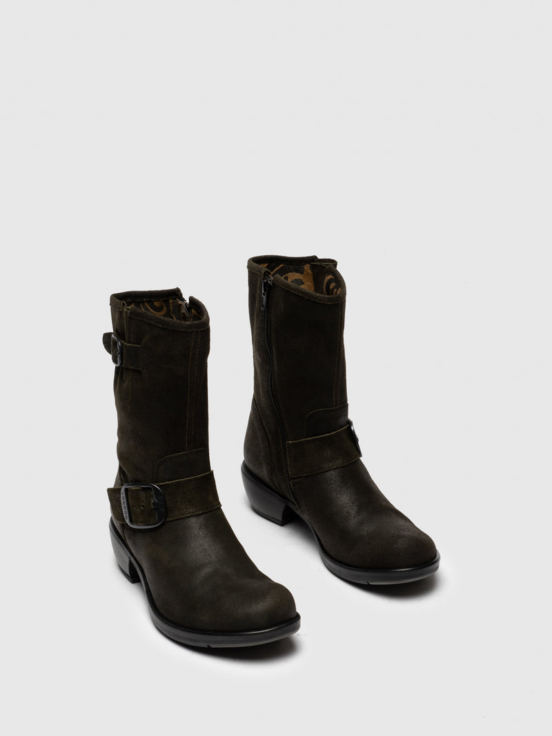 Fly London Botas com Fecho em Castanho