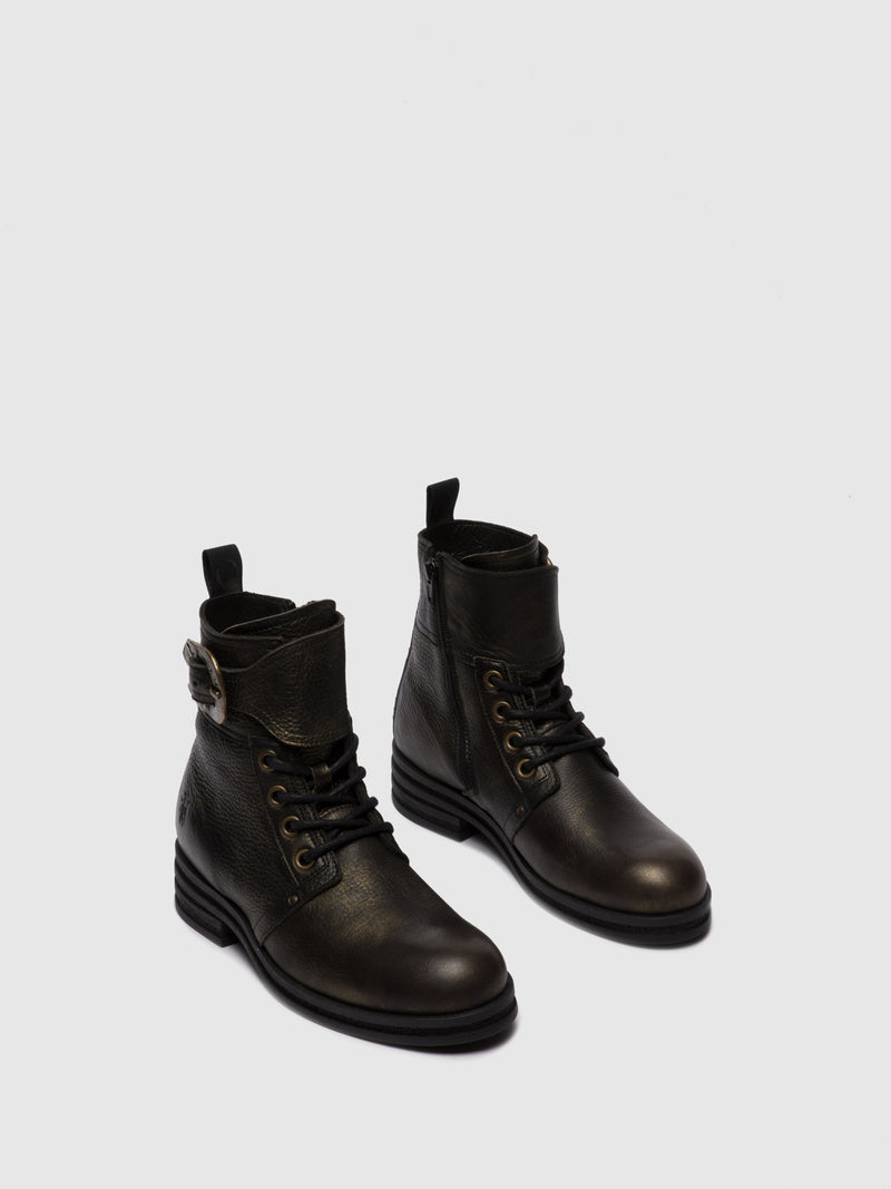 Fly London Botins com Atacadores KARA664FLY CICERO BLACK GOLD