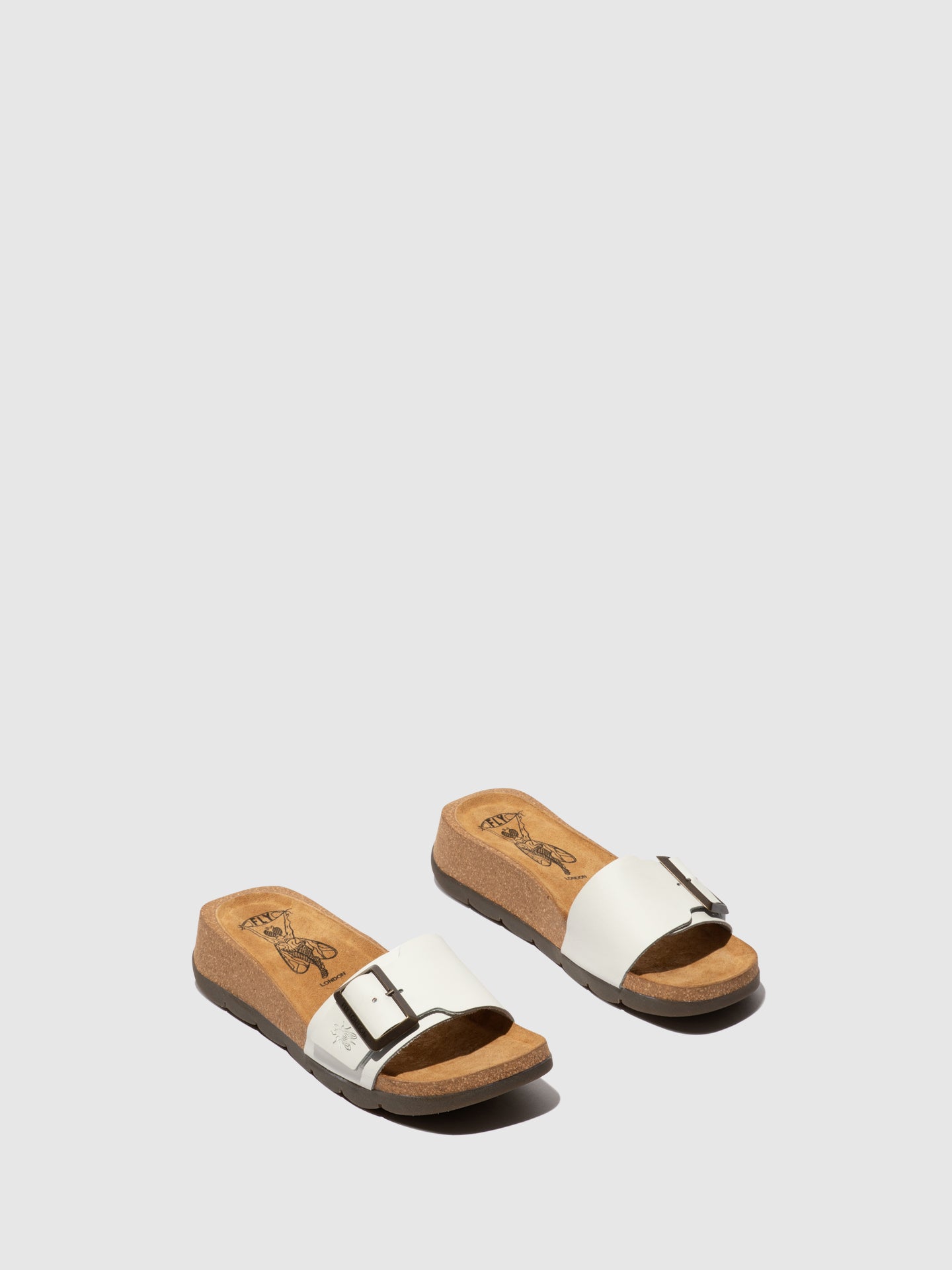 Fly London Mules Abertas à Frente CARB851FLY OFFWHITE