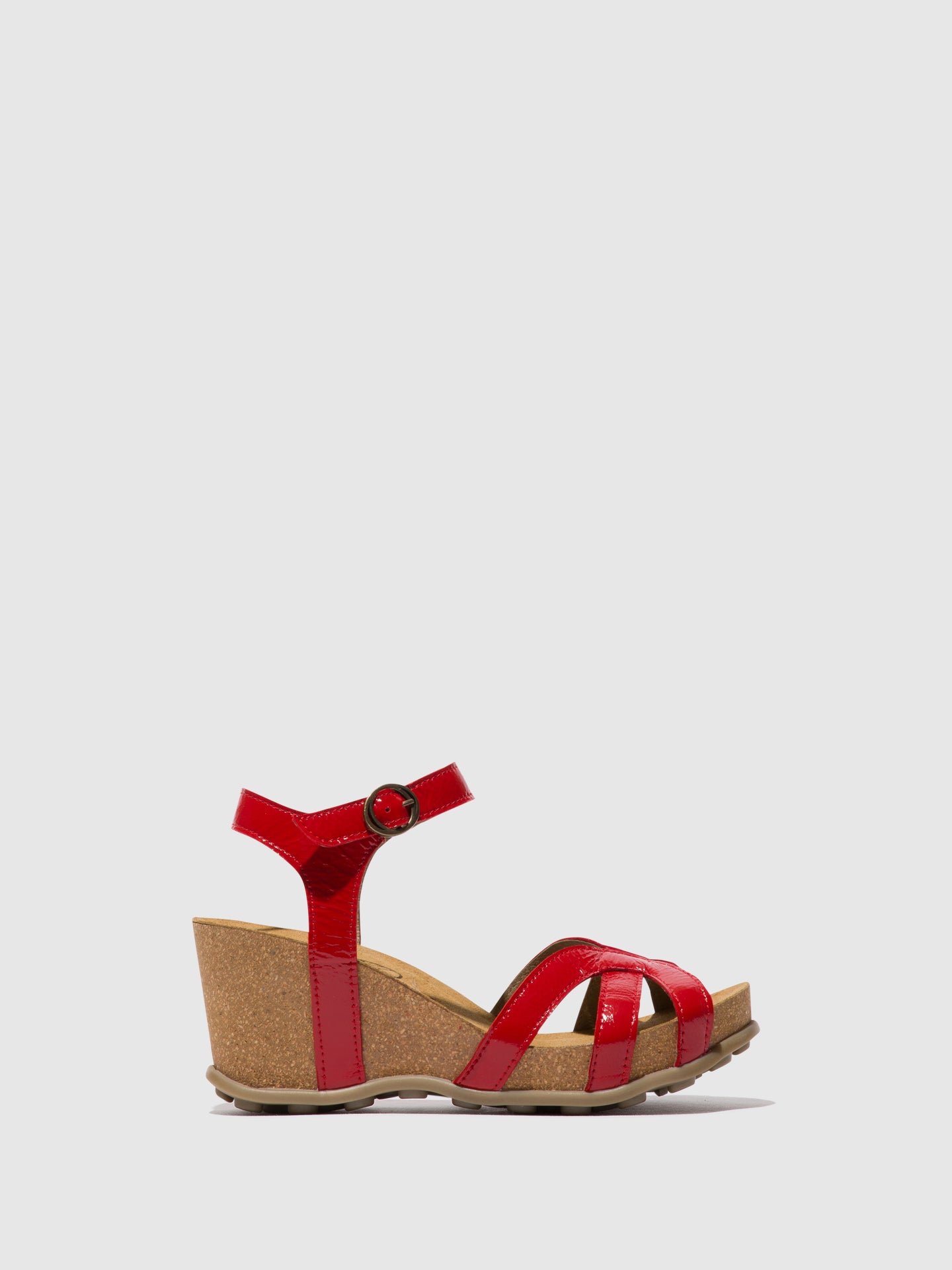 Fly London Ankle Strap Sandals GETA855FLY RED