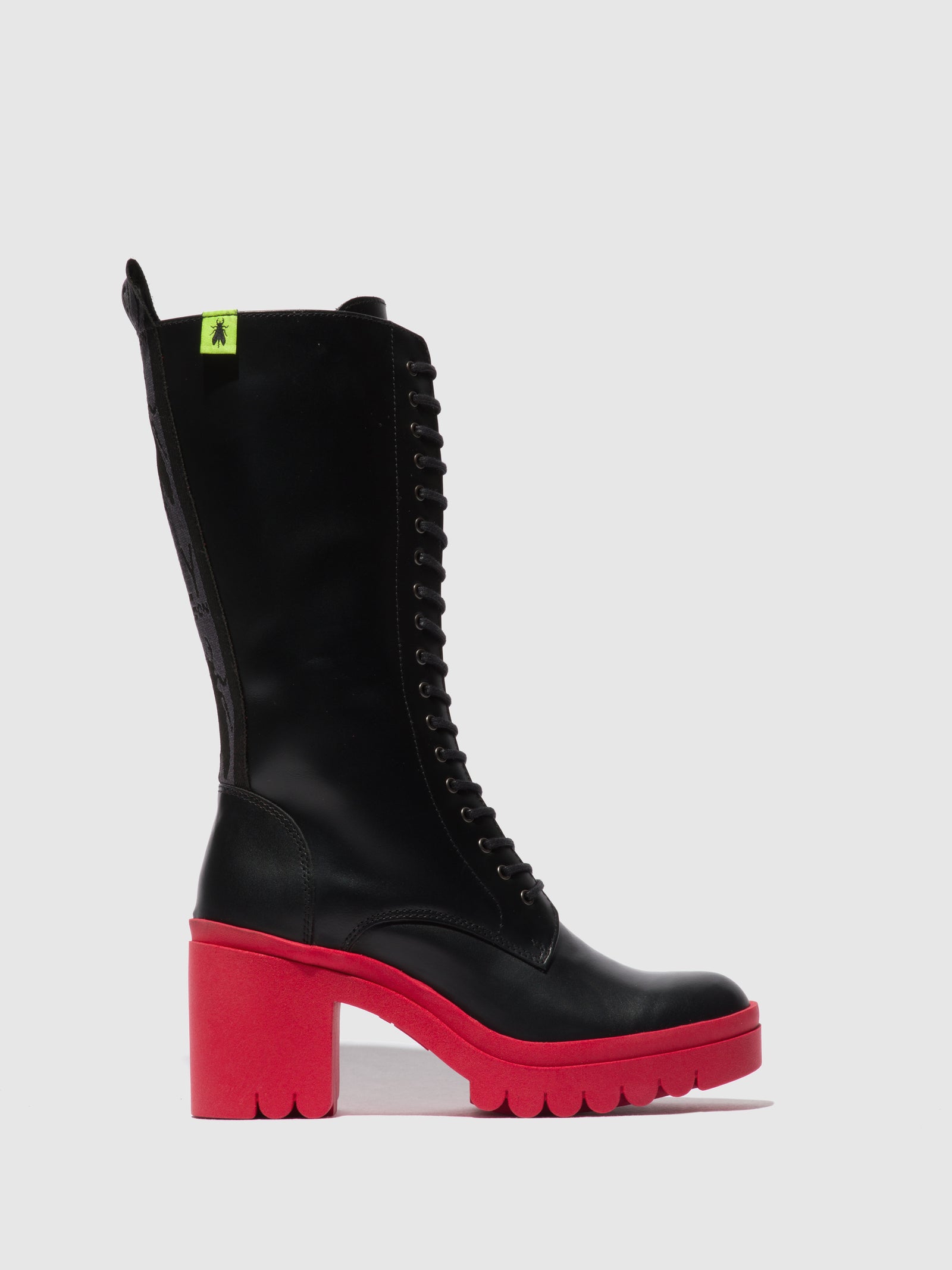 Fly London Botas com Atacadores TALY884FLY TUNDER BLACK (RED SOLE)