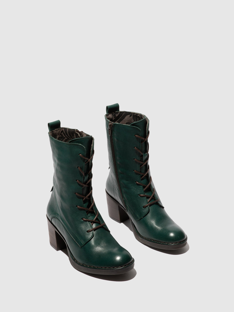 Fly London Lace-up Ankle Boots BLYA070FLY VERONA GREEN FOREST