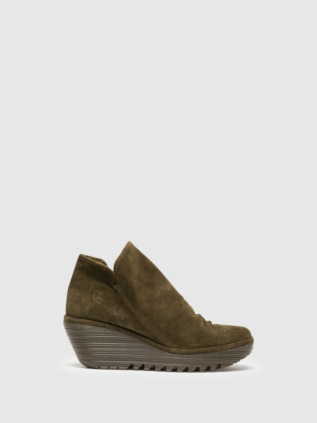 Fly London Khaki Zip Up Ankle Boots