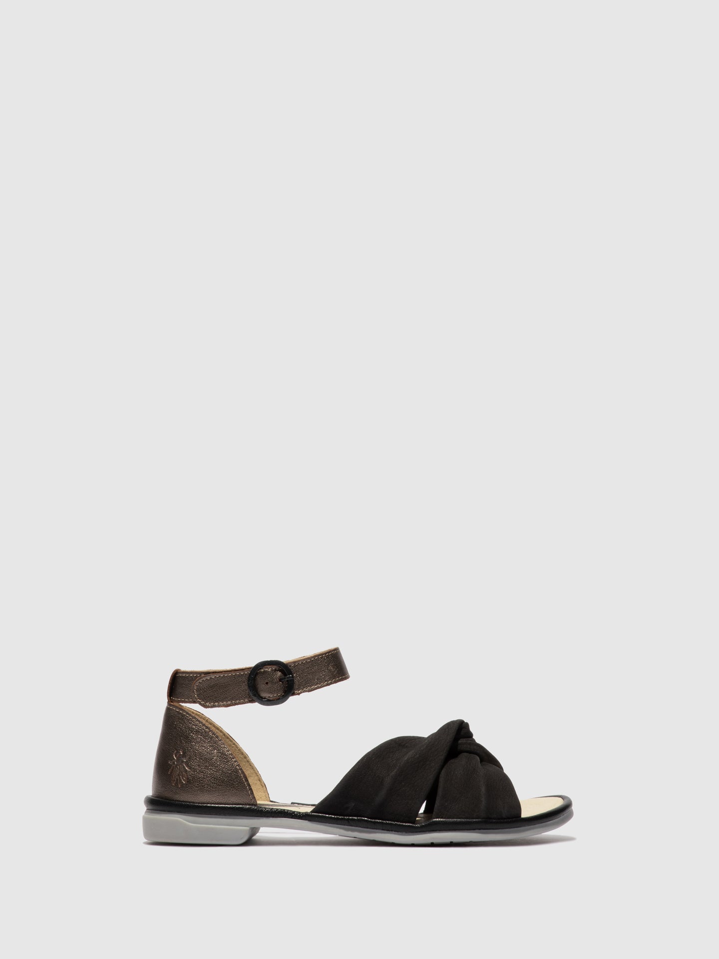 Fly London Sandálias com Tira no Tornozelo COFA167FLY BLACK/BRONZE/BLACK