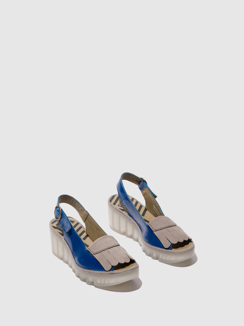 Fly London Sling-Back Sandals BIND303FLY BLUE/GREY