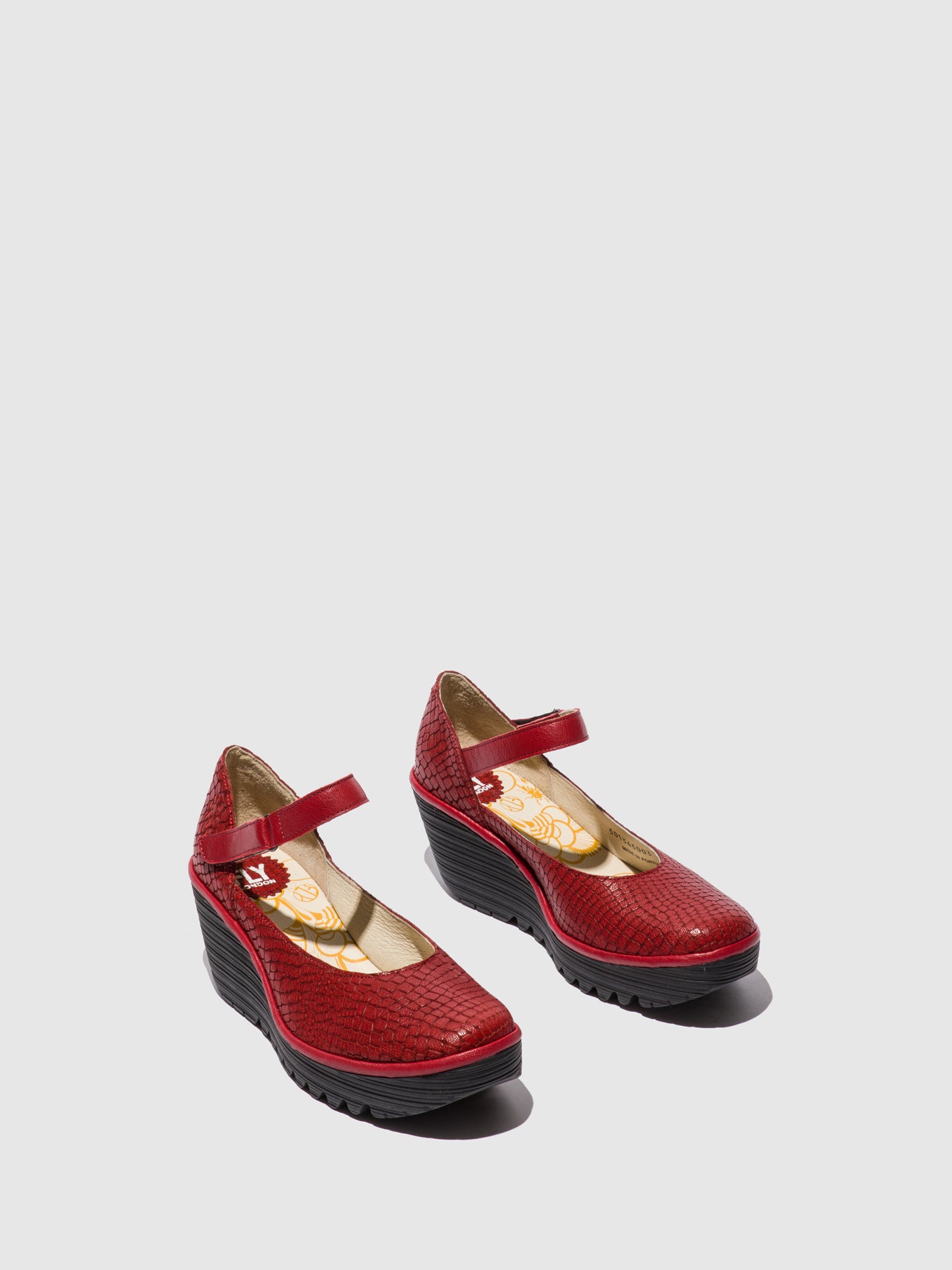 Fly London Sapatos Mary Jane YAWO345FLY CROCO/MOUSSE RED/LIPSTICK RED