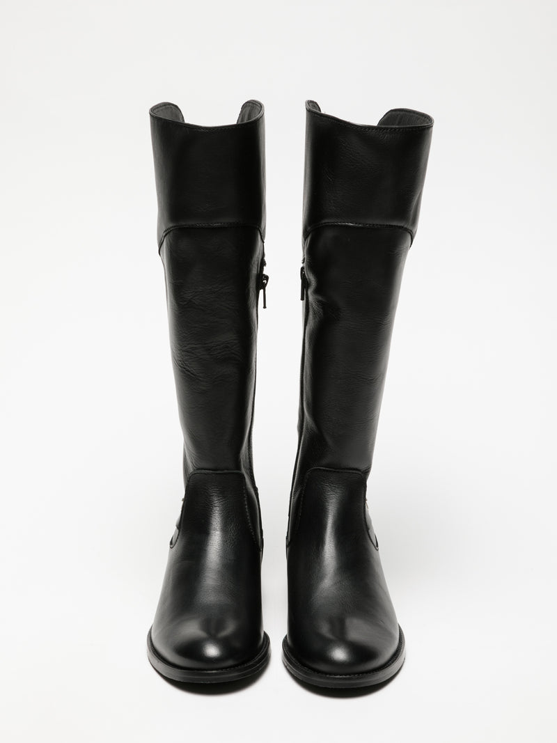 Foreva Botas de Cano-Alto em Preto