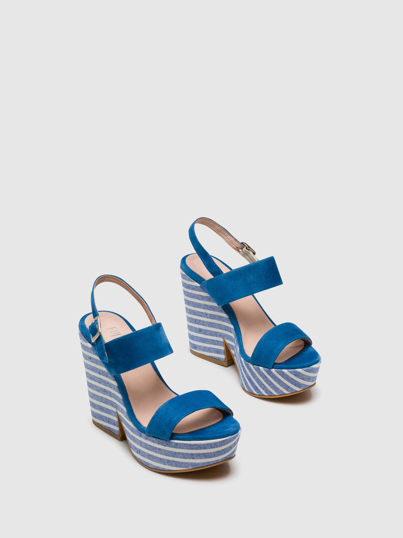 Foreva Blue Wedge Sandals