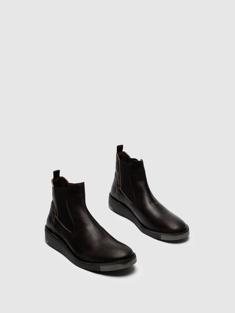 Fly London Black Chelsea Ankle Boots