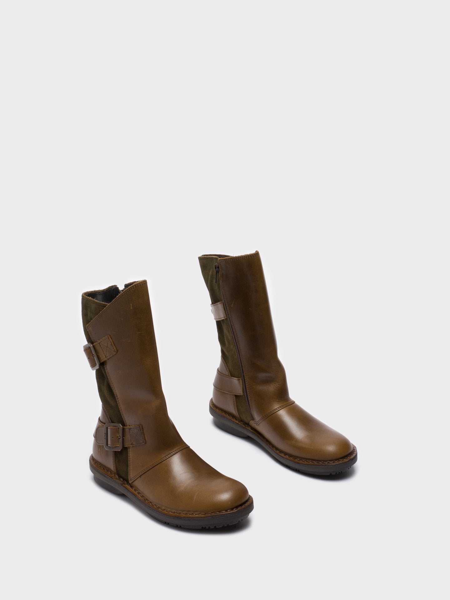 Fly London Botas com Fecho em Verde Oliva