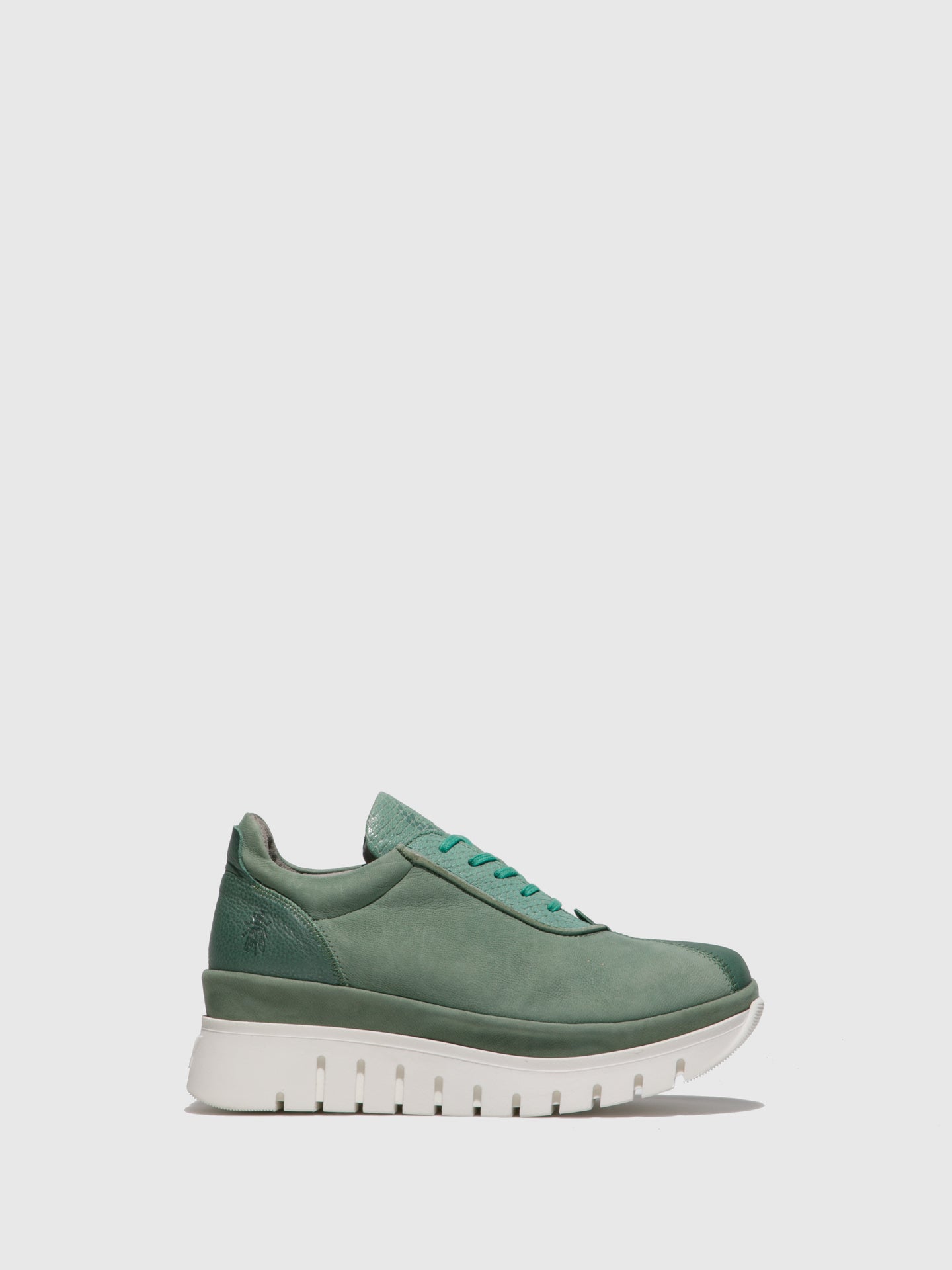 Fly London Sapatos com Atacadores em Verde Pálido