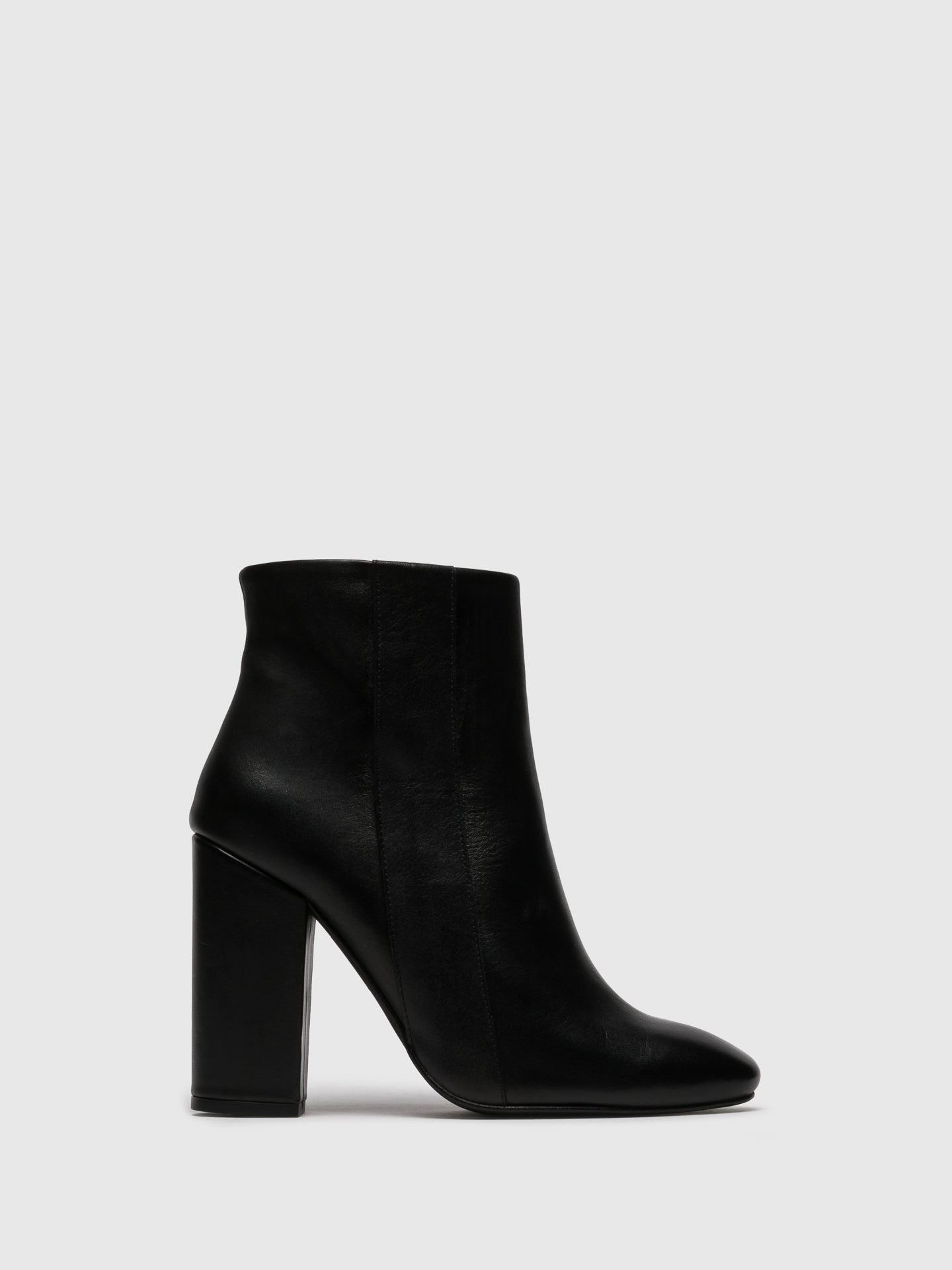 Foreva Black Zip Up Ankle Boots