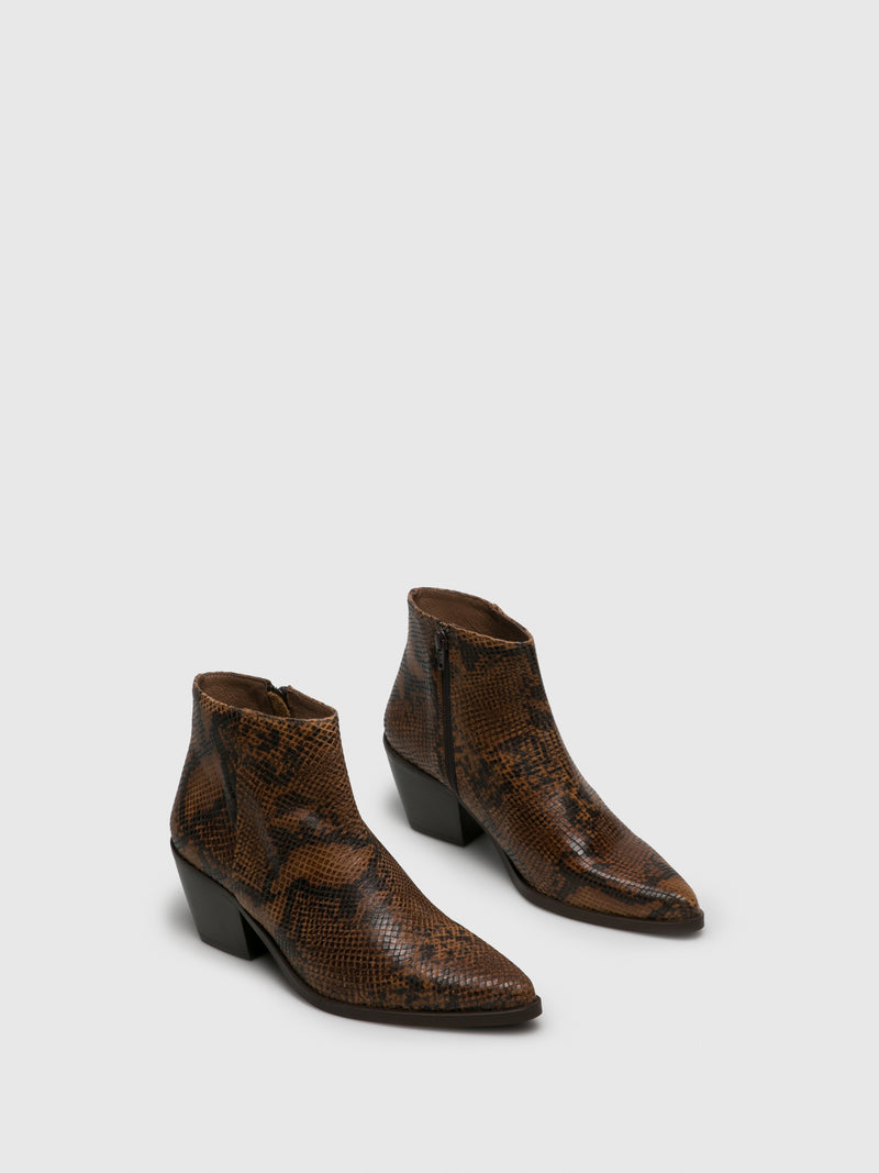 Foreva Camel Cowboy Ankle Boots