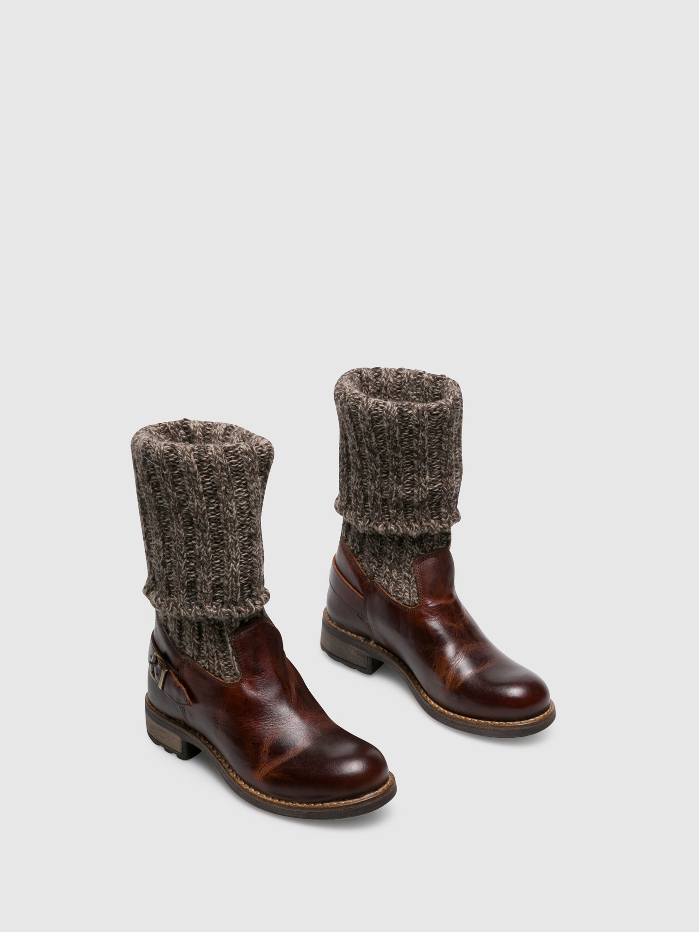 Foreva Botas tipo Meia em Castanho