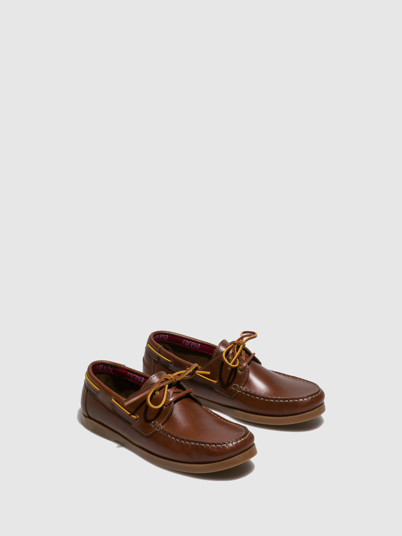 Foreva Sapatos com Atacadores em Brandy