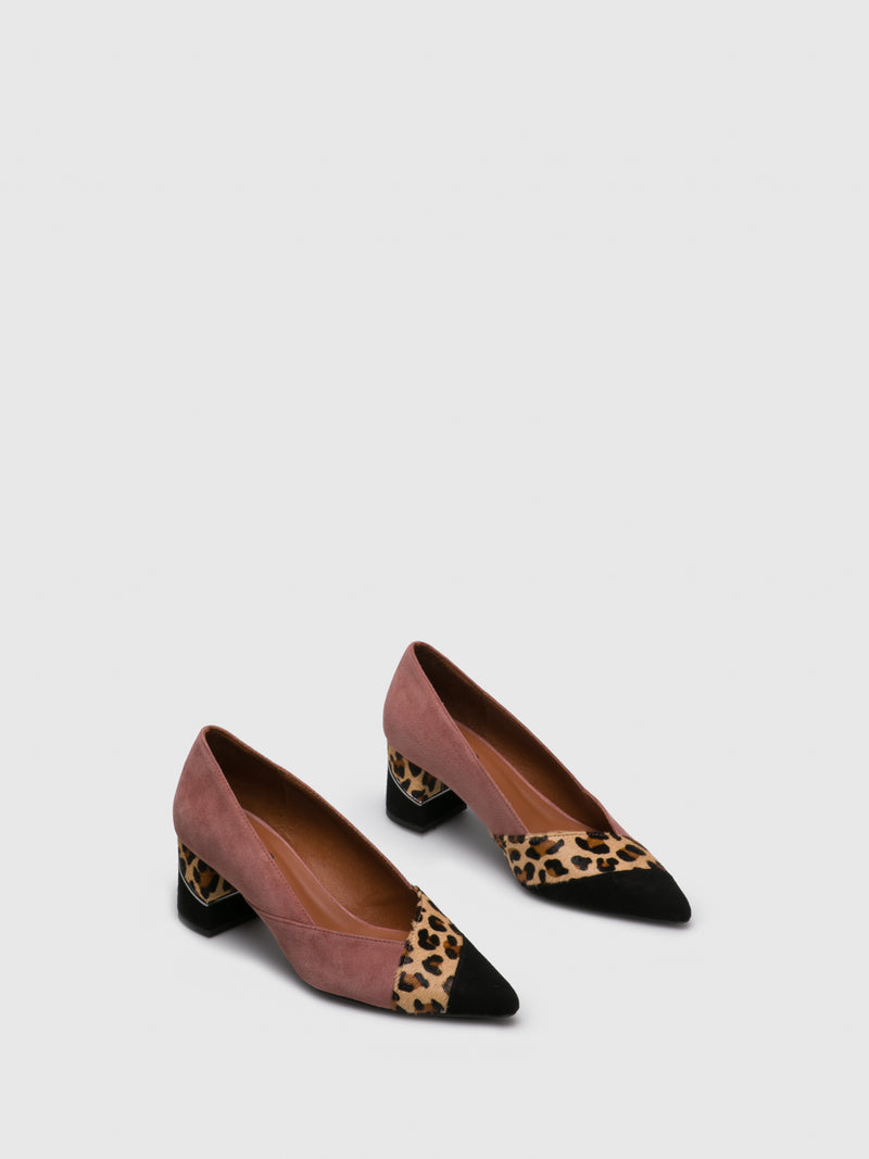 Foreva Sapatos Pontiagudos em Rosa Preto