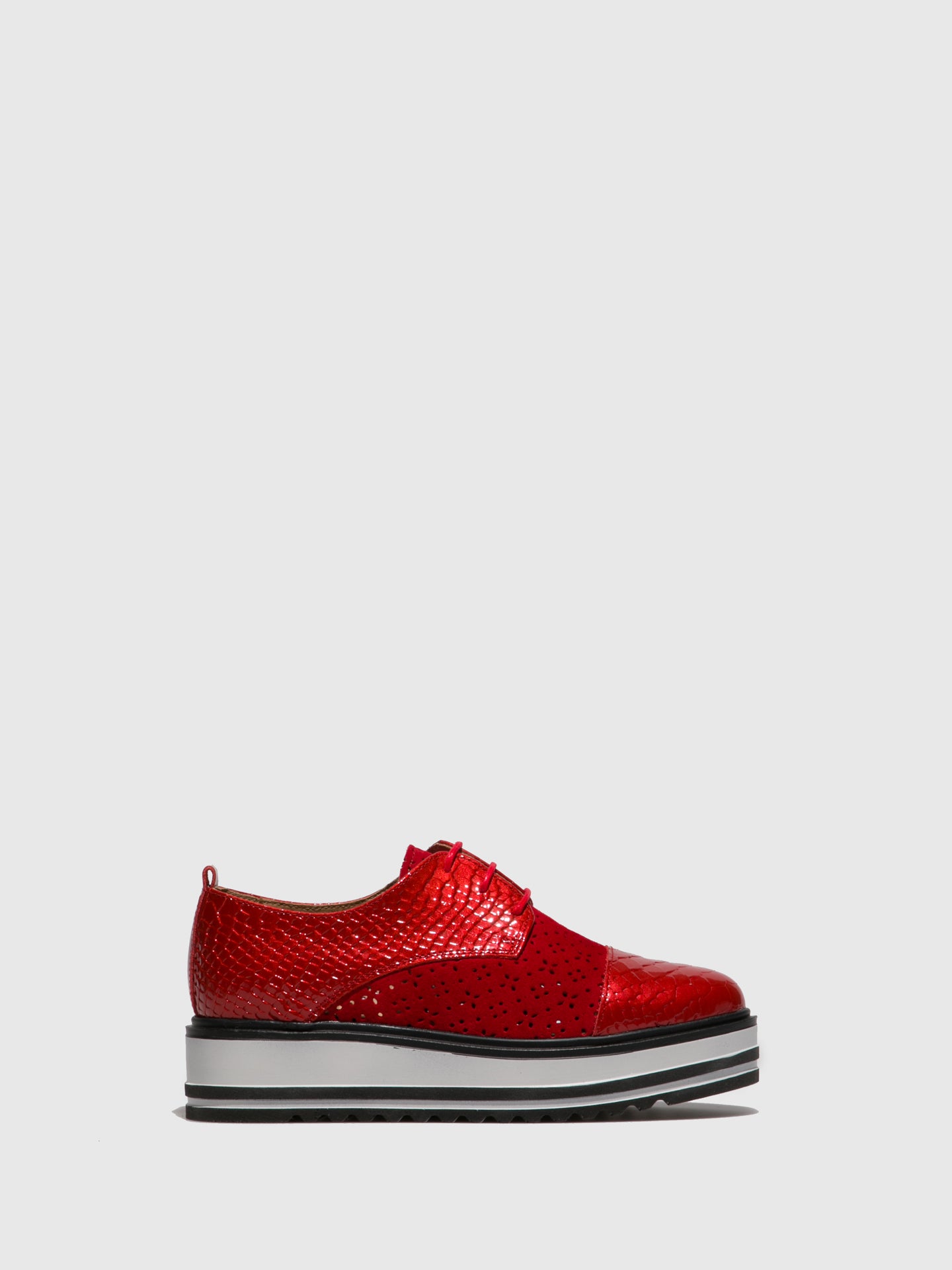 Foreva Sapatos com Atacadores em Vermelho