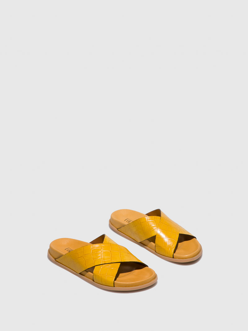 Foreva Sandálias Rasas em Amarelo